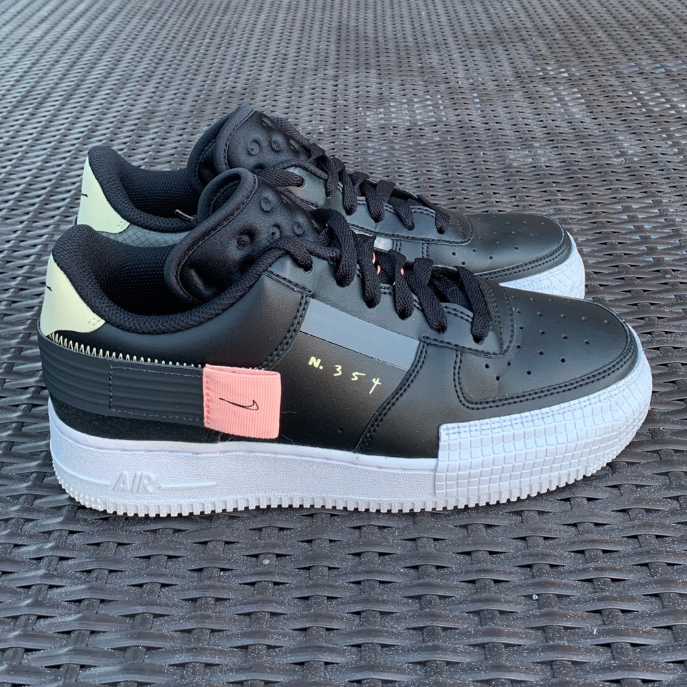 Nike Black Air Force Ones GS Size 6